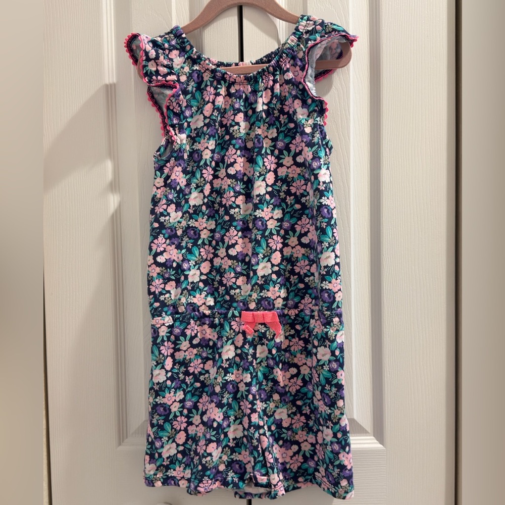 Cynthia Rowley Floral Kids Romper - Blue and Pink